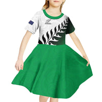 Custom New Zealand Football Kid Short Sleeve Dress Go Aotearoa