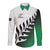 Custom New Zealand Football Long Sleeve Button Shirt Go Aotearoa