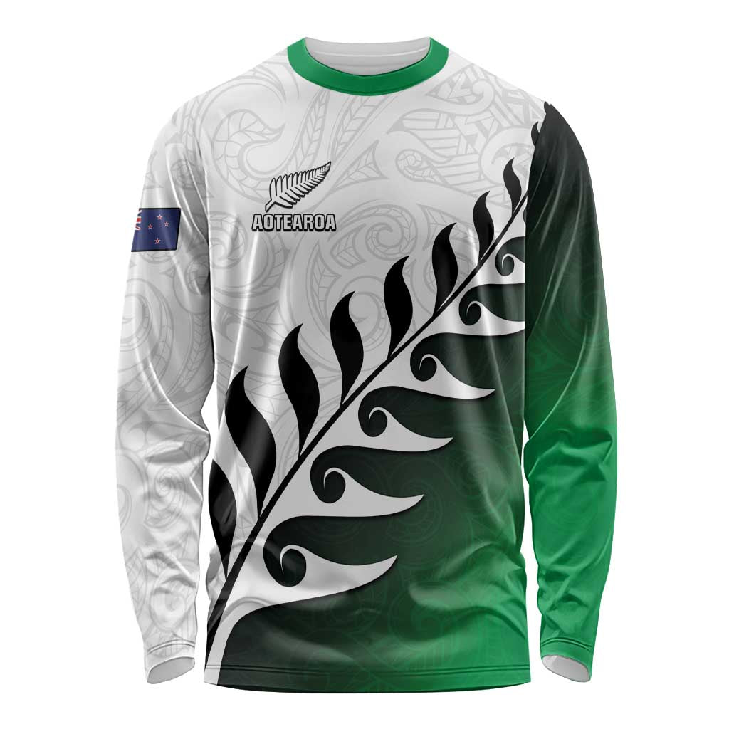 Custom New Zealand Football Long Sleeve Shirt Go Aotearoa