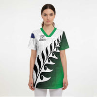 Custom New Zealand Football Scrub Top Go Aotearoa - Polynesian Pride