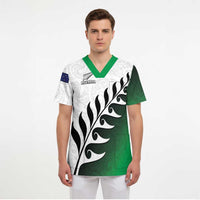 Custom New Zealand Football Scrub Top Go Aotearoa - Polynesian Pride