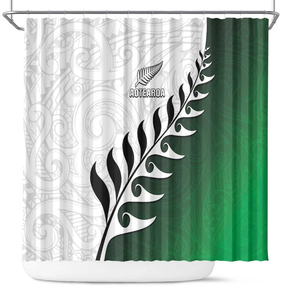New Zealand Football Shower Curtain Go Aotearoa LT05 Green - Polynesian Pride