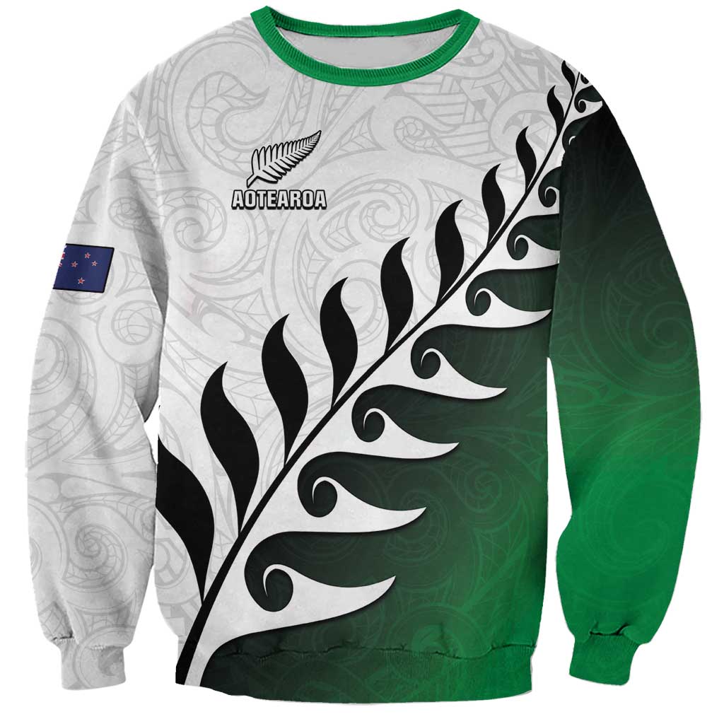 Custom New Zealand Football Sweatshirt Go Aotearoa