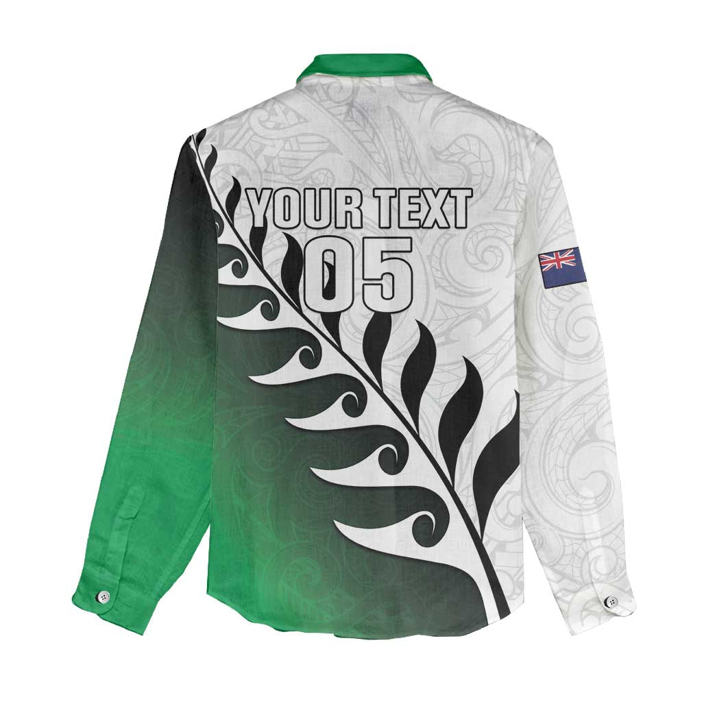 Custom New Zealand Football Women Casual Shirt Go Aotearoa