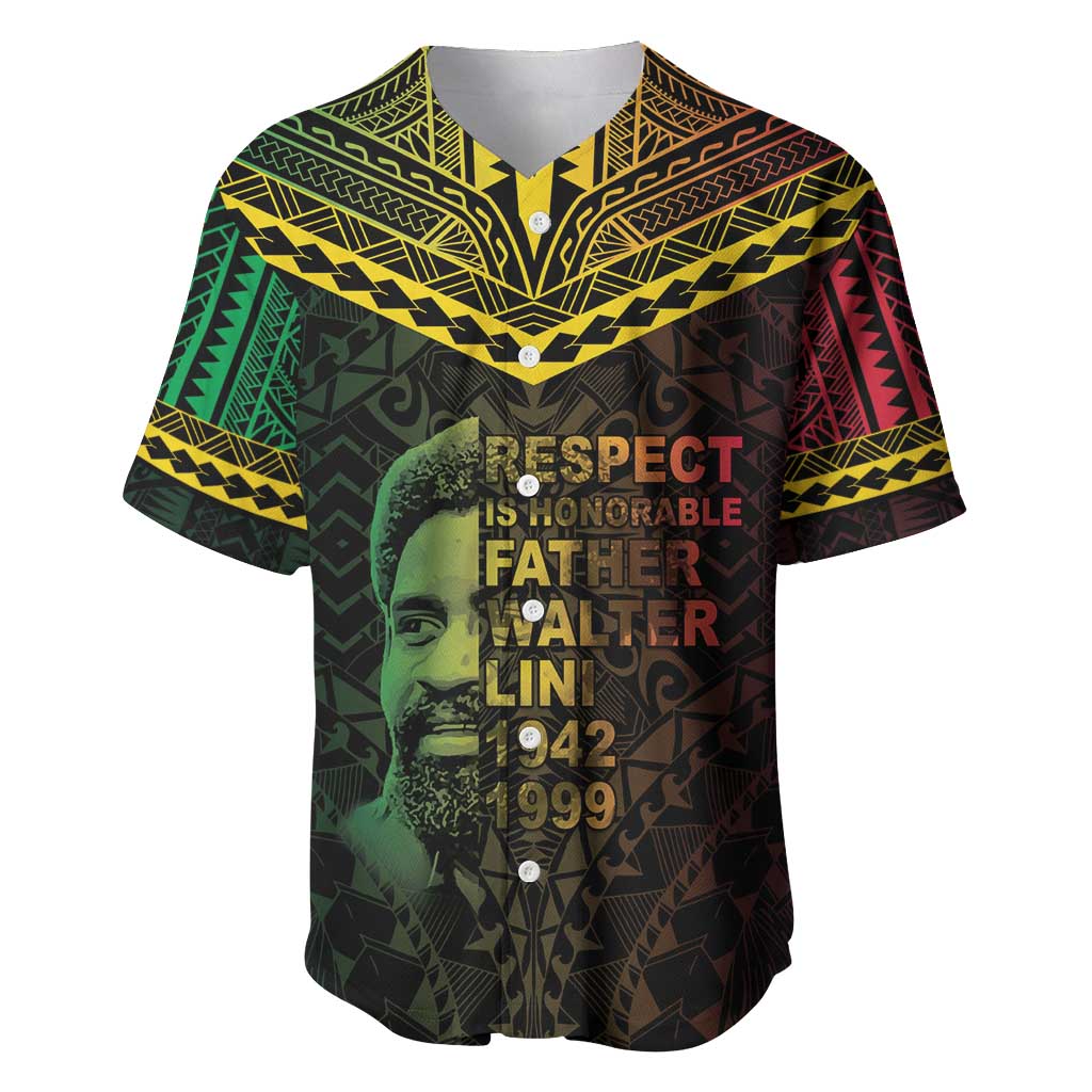 Happy Vanuatu Father Lini Day Baseball Jersey LT05 Black - Polynesian Pride