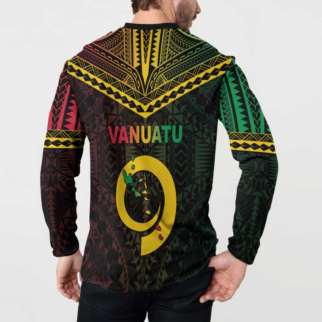 Happy Vanuatu Father Lini Day Button Sweatshirt