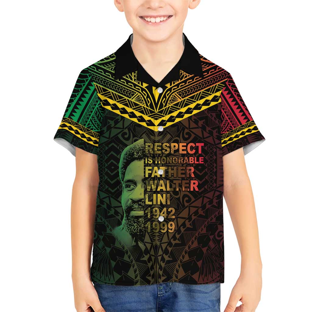 Happy Vanuatu Father Lini Day Family Matching Tank Maxi Dress and Hawaiian Shirt LT05 Son's Shirt Black - Polynesian Pride