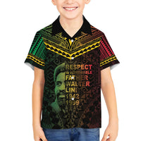 Happy Vanuatu Father Lini Day Family Matching Tank Maxi Dress and Hawaiian Shirt LT05 Son's Shirt Black - Polynesian Pride