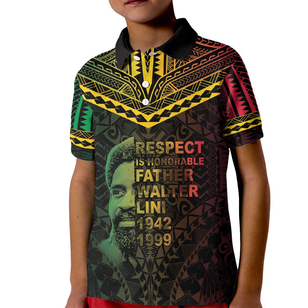 Happy Vanuatu Father Lini Day Kid Polo Shirt