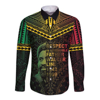 Happy Vanuatu Father Lini Day Long Sleeve Button Shirt