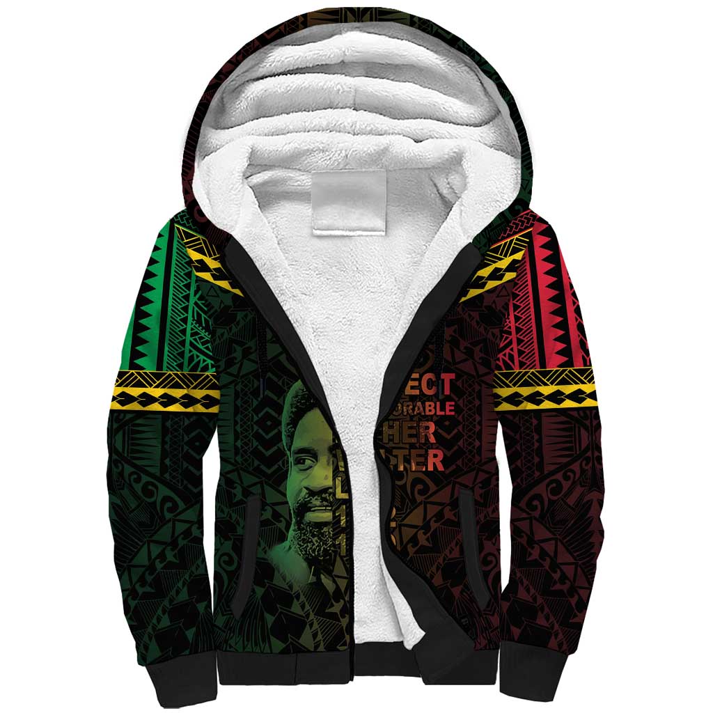 Happy Vanuatu Father Lini Day Sherpa Hoodie