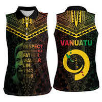 Happy Vanuatu Father Lini Day Women Sleeveless Polo Shirt