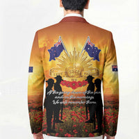 ANZAC Day Blazer Remembrance Tribute Soldiers And Poppy Field