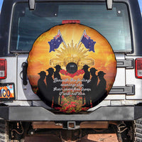 ANZAC Day Spare Tire Cover Remembrance Tribute Soldiers And Poppy Field