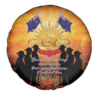 ANZAC Day Spare Tire Cover Remembrance Tribute Soldiers And Poppy Field