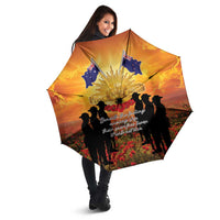 ANZAC Day Umbrella Remembrance Tribute Soldiers And Poppy Field LT05 - Polynesian Pride