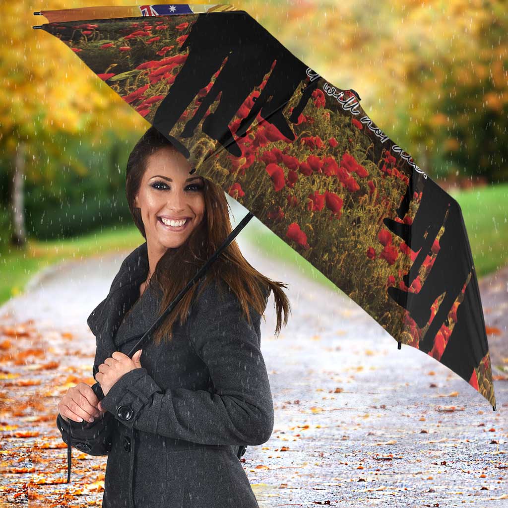 ANZAC Day Umbrella Remembrance Tribute Soldiers And Poppy Field LT05 - Polynesian Pride