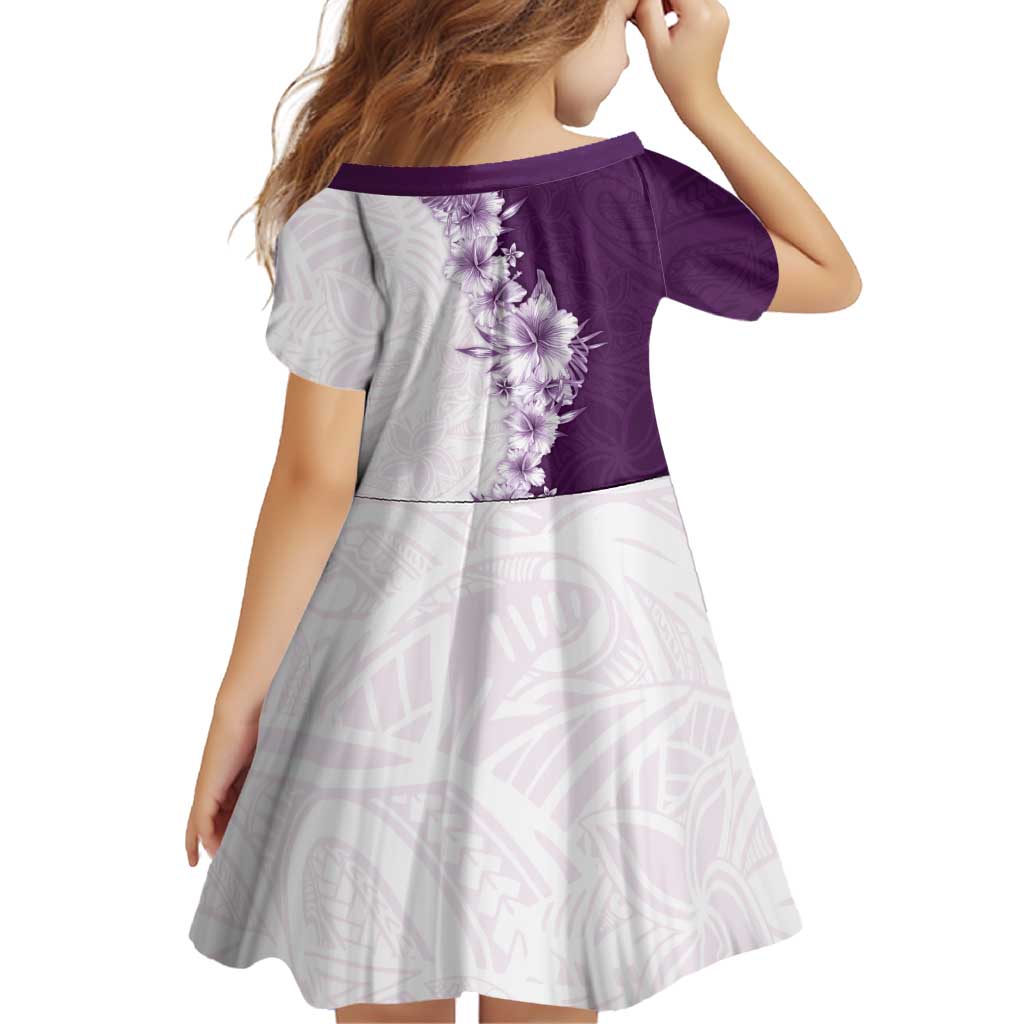 Hawaii Hibiscus Flowers Family Matching Tank Maxi Dress and Hawaiian Shirt Purple Polynesian Pattern LT05 - Polynesian Pride