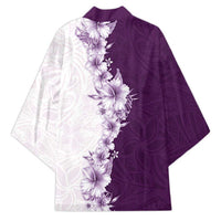 Hawaii Hibiscus Flowers Kimono Purple Polynesian Pattern LT05 - Polynesian Pride