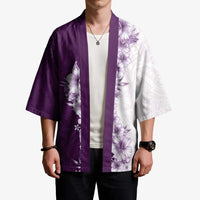 Hawaii Hibiscus Flowers Kimono Purple Polynesian Pattern LT05 - Polynesian Pride