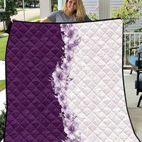 Hawaii Hibiscus Flowers Quilt Purple Polynesian Pattern LT05 Purple - Polynesian Pride