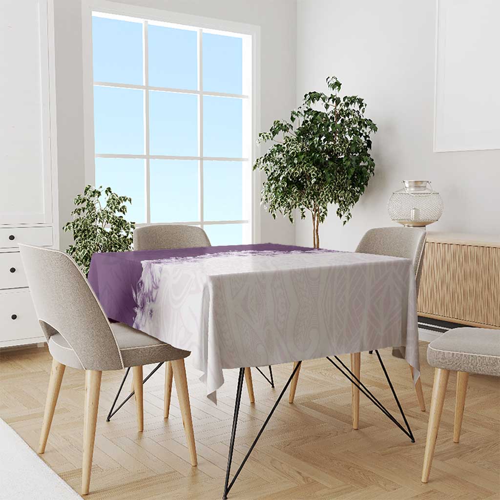 Hawaii Hibiscus Flowers Tablecloth Purple Polynesian Pattern LT05 - Polynesian Pride