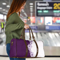 Hawaii Hibiscus Flowers Travel Bag Purple Polynesian Pattern