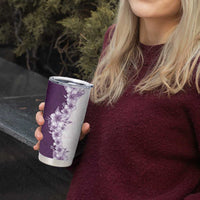 Hawaii Hibiscus Flowers Tumbler Cup Purple Polynesian Pattern