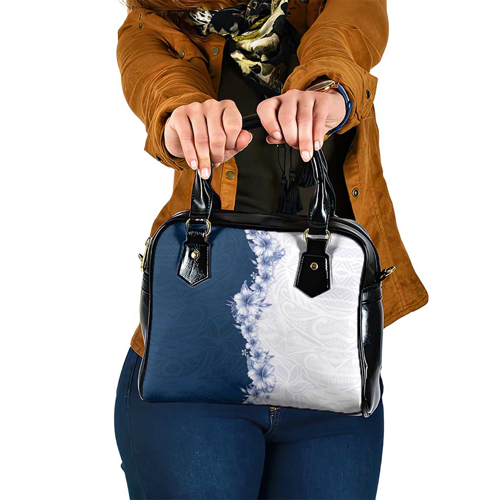 Hawaii Hibiscus Flowers Shoulder Handbag Blue Polynesian Pattern LT05 One Size Blue - Polynesian Pride