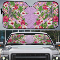 Hawaii Tropical Flowers Auto Sun Shade Lavender Polynesian Tattoo Art LT05 Lavender - Polynesian Pride