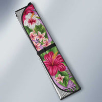 Hawaii Tropical Flowers Auto Sun Shade Lavender Polynesian Tattoo Art LT05 - Polynesian Pride