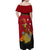 Personalized Papua New Guinea Off Shoulder Maxi Dress Bird Of Paradise Hibiscus With Motuan Pattern LT05 - Polynesian Pride