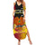 Personalized Papua New Guinea Independence Day Summer Maxi Dress Bird Of Paradise With Polynesian Pattern LT05 Women Yellow - Polynesian Pride