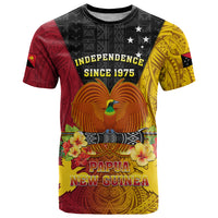 Personalized Papua New Guinea Independence Day T Shirt Bird Of Paradise With Polynesian Pattern LT05 Yellow - Polynesian Pride