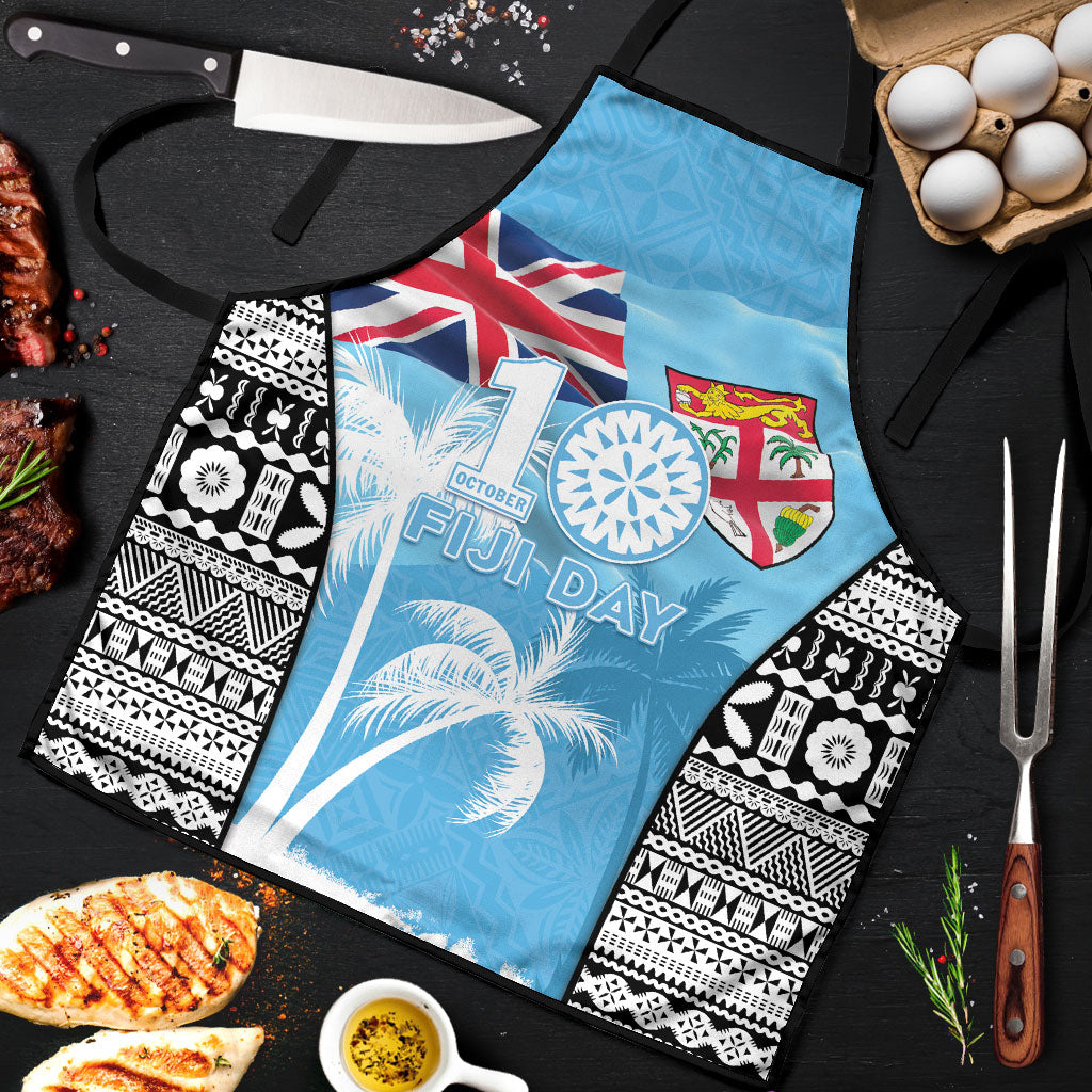 Fiji Day 2026 Apron Masi Tapa Pattern With Palm Tree