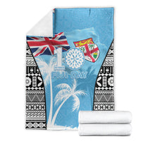 Fiji Day 2026 Blanket Masi Tapa Pattern With Palm Tree