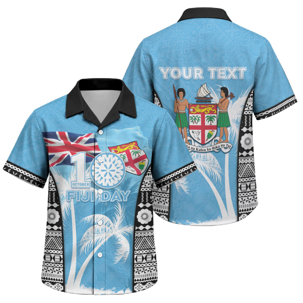Personalised Fiji Day 2026 Family Matching Summer Maxi Dress and Hawaiian Shirt Masi Tapa Pattern With Palm Tree