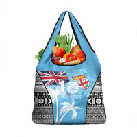 Fiji Day 2026 Grocery Bag Masi Tapa Pattern With Palm Tree