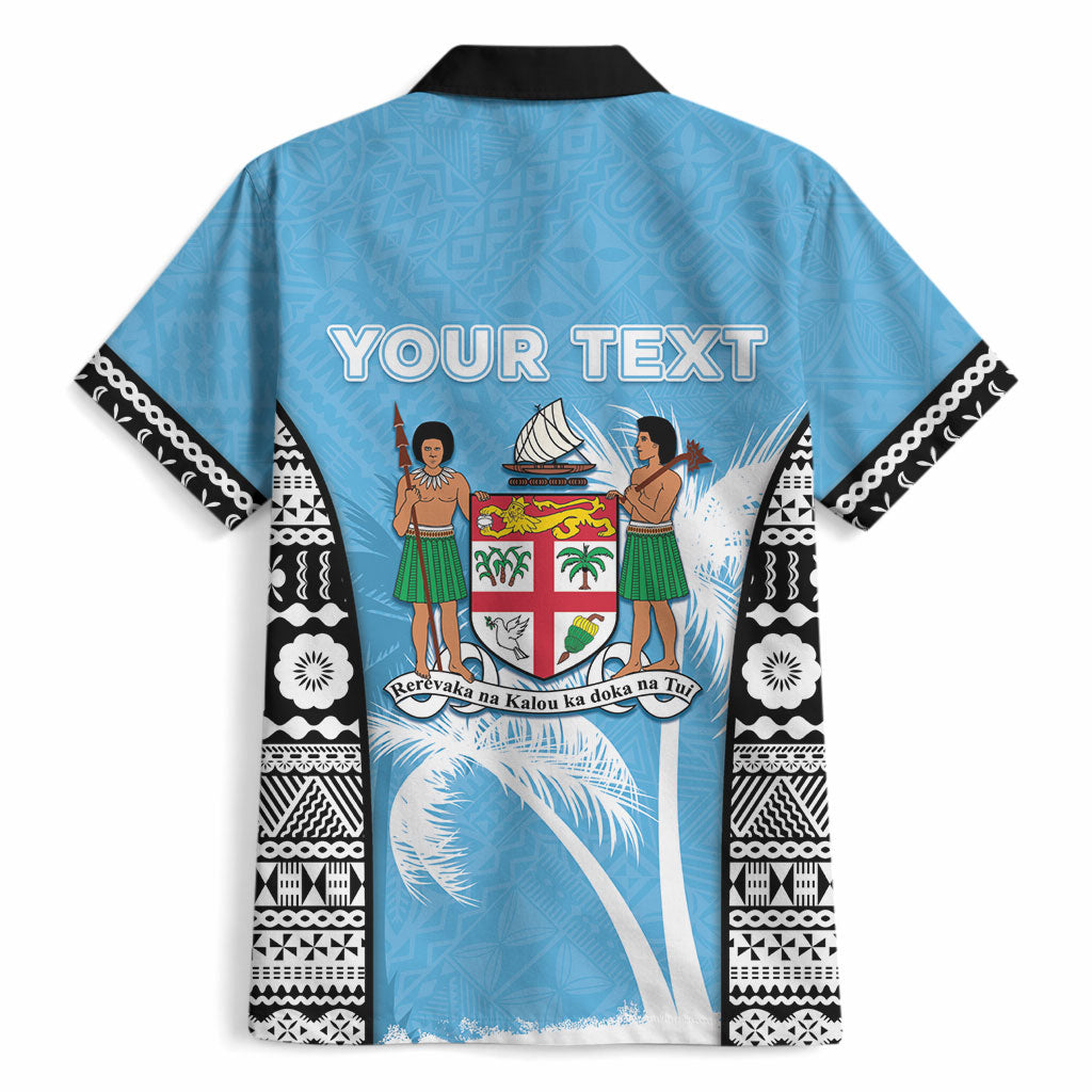 Personalised Fiji Day 2026 Hawaiian Shirt Masi Tapa Pattern With Palm Tree