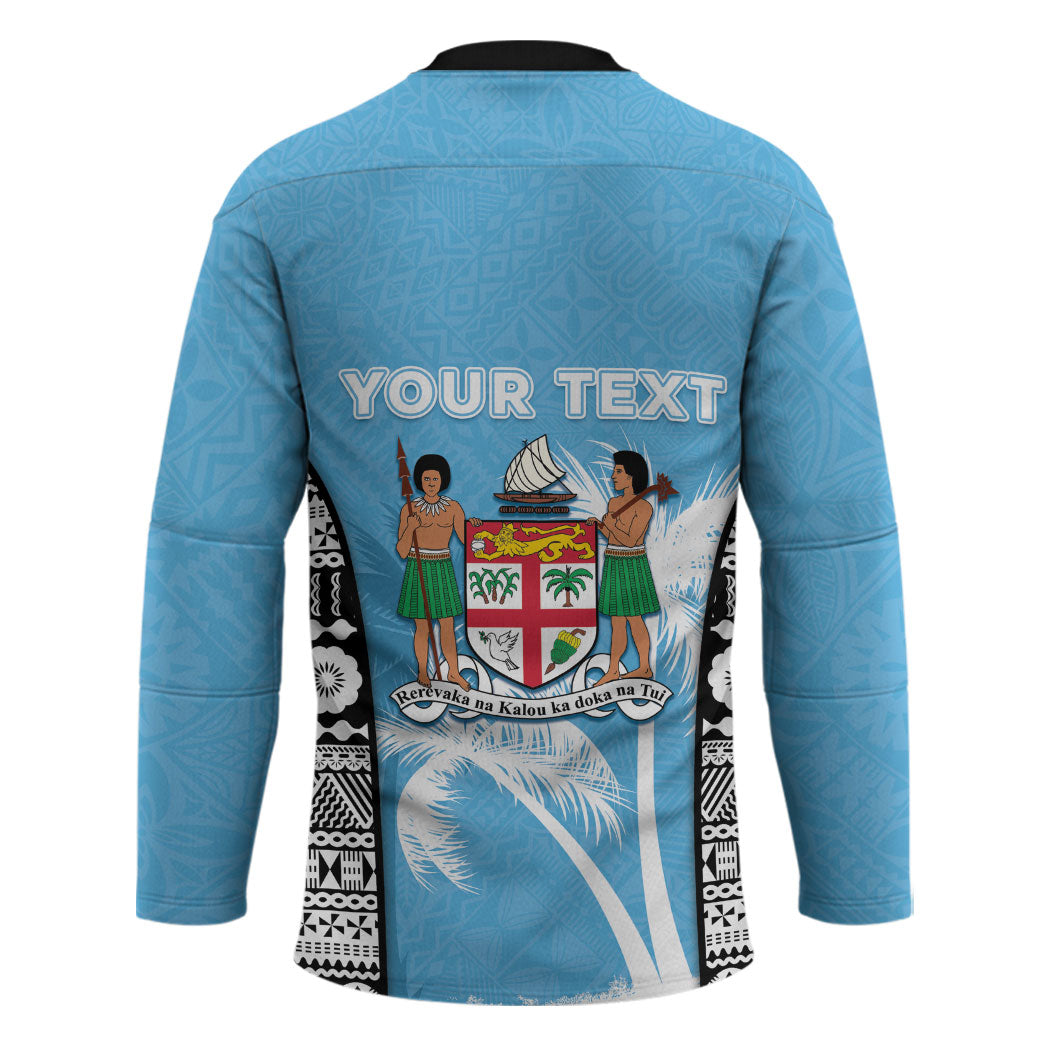 Personalised Fiji Day 2026 Hockey Jersey Masi Tapa Pattern With Palm Tree