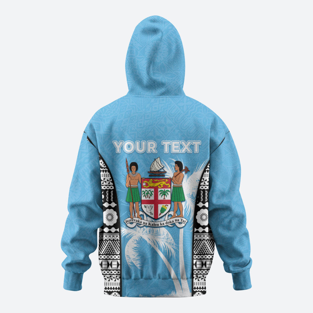 Personalised Fiji Day 2026 Hoodie Masi Tapa Pattern With Palm Tree