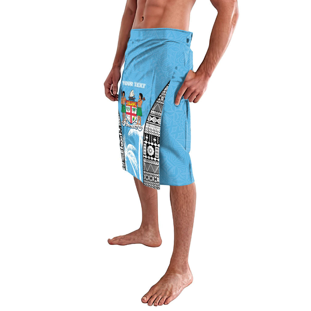 Personalised Fiji Day 2026 Lavalava Masi Tapa Pattern With Palm Tree