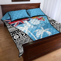 Fiji Day 2026 Quilt Bed Set Masi Tapa Pattern With Palm Tree