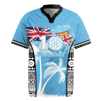 Personalised Fiji Day 2026 Rugby Jersey Masi Tapa Pattern With Palm Tree