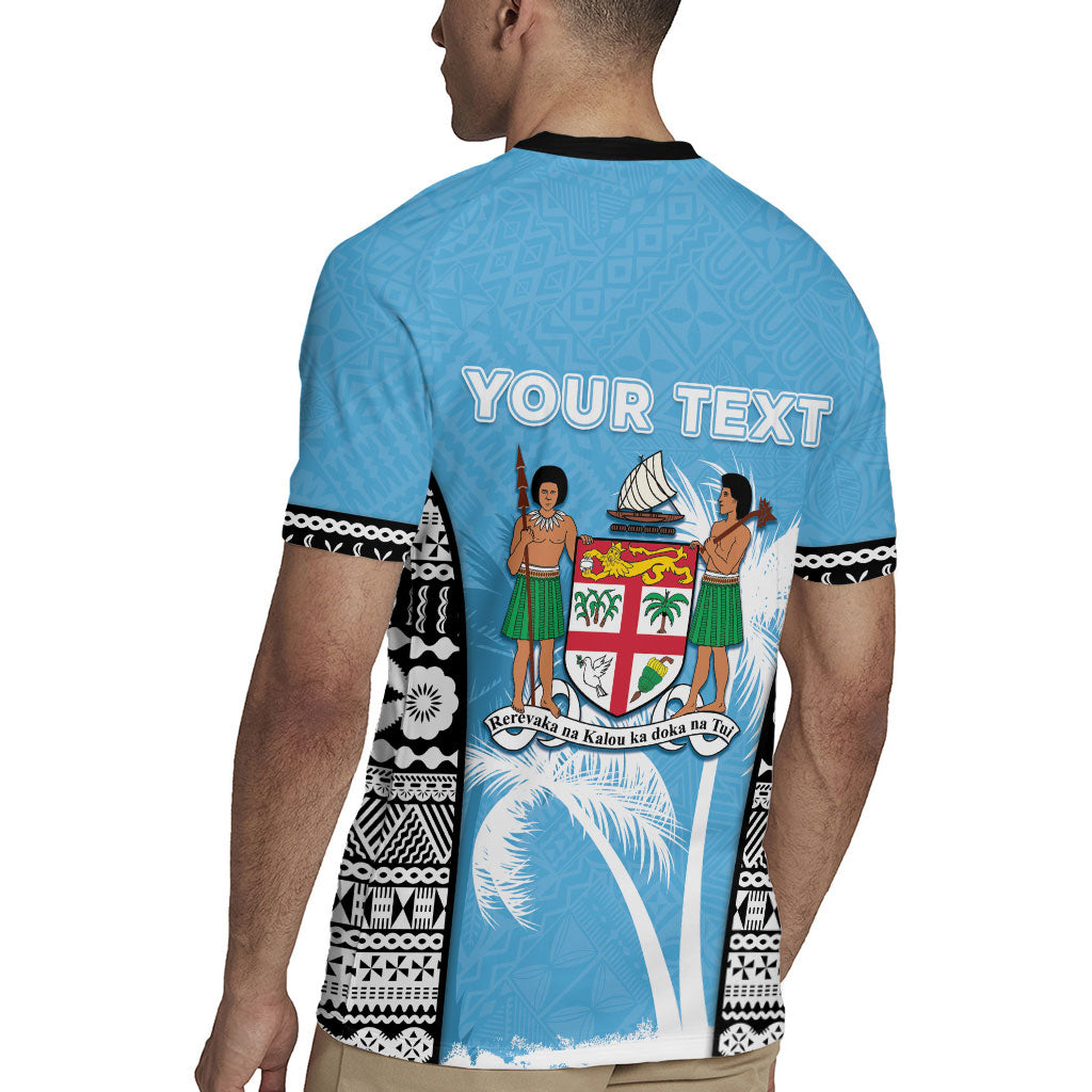 Personalised Fiji Day 2026 Rugby Jersey Masi Tapa Pattern With Palm Tree