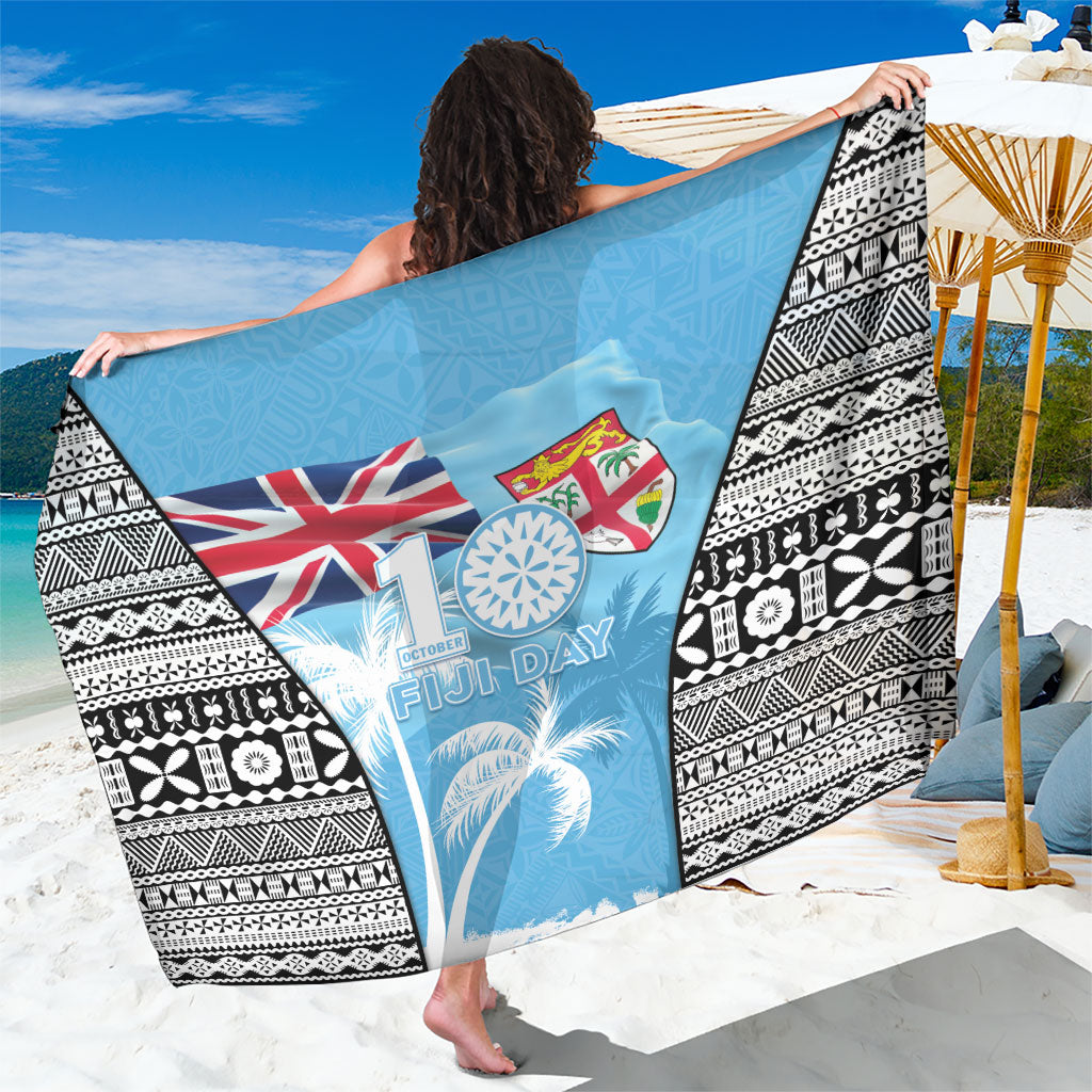 Fiji Day 2026 Sarong Masi Tapa Pattern With Palm Tree