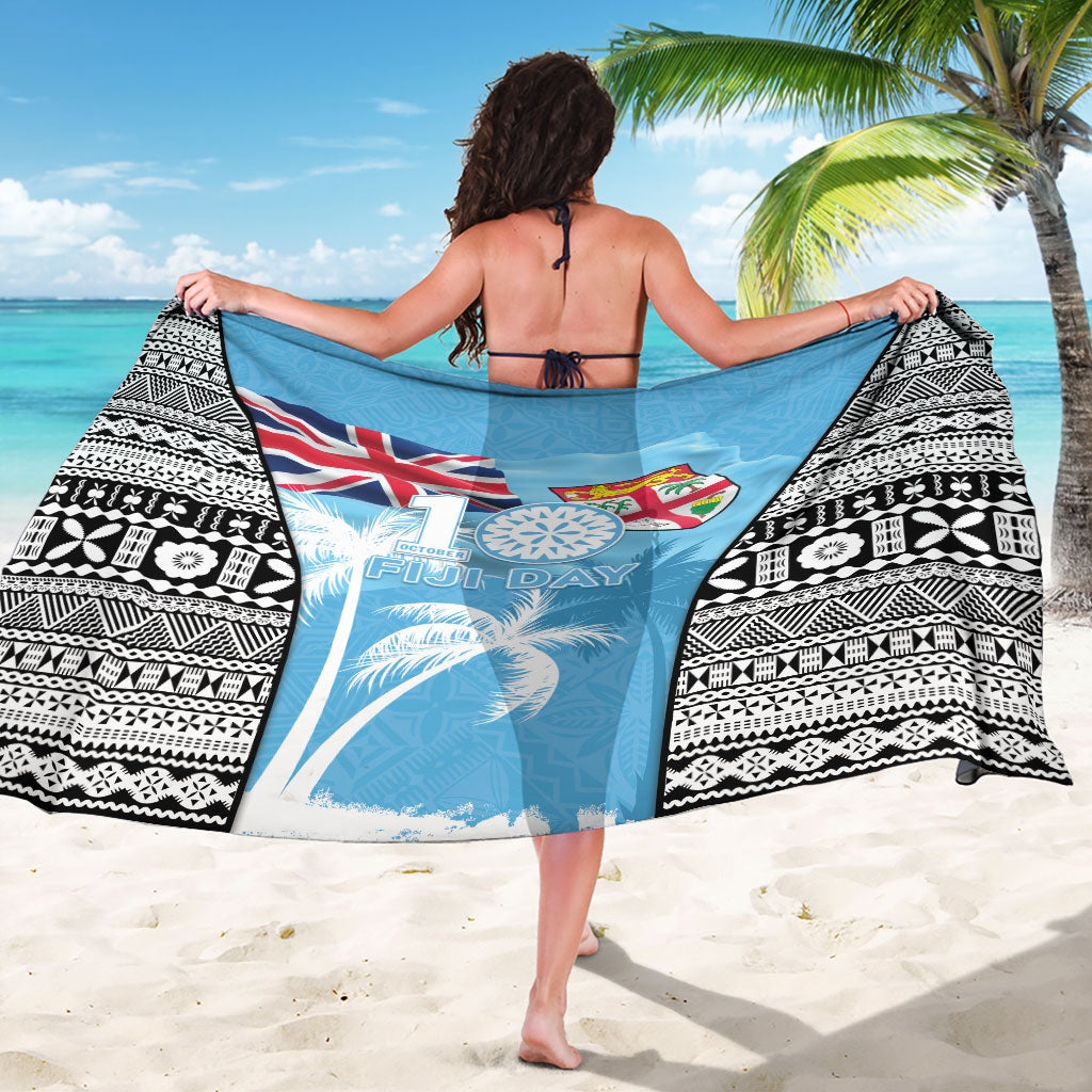 Fiji Day 2026 Sarong Masi Tapa Pattern With Palm Tree
