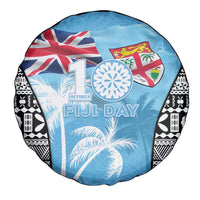 Fiji Day 2026 Spare Tire Cover Masi Tapa Pattern With Palm Tree