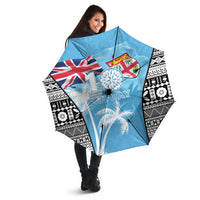 Fiji Day 2026 Umbrella Masi Tapa Pattern With Palm Tree