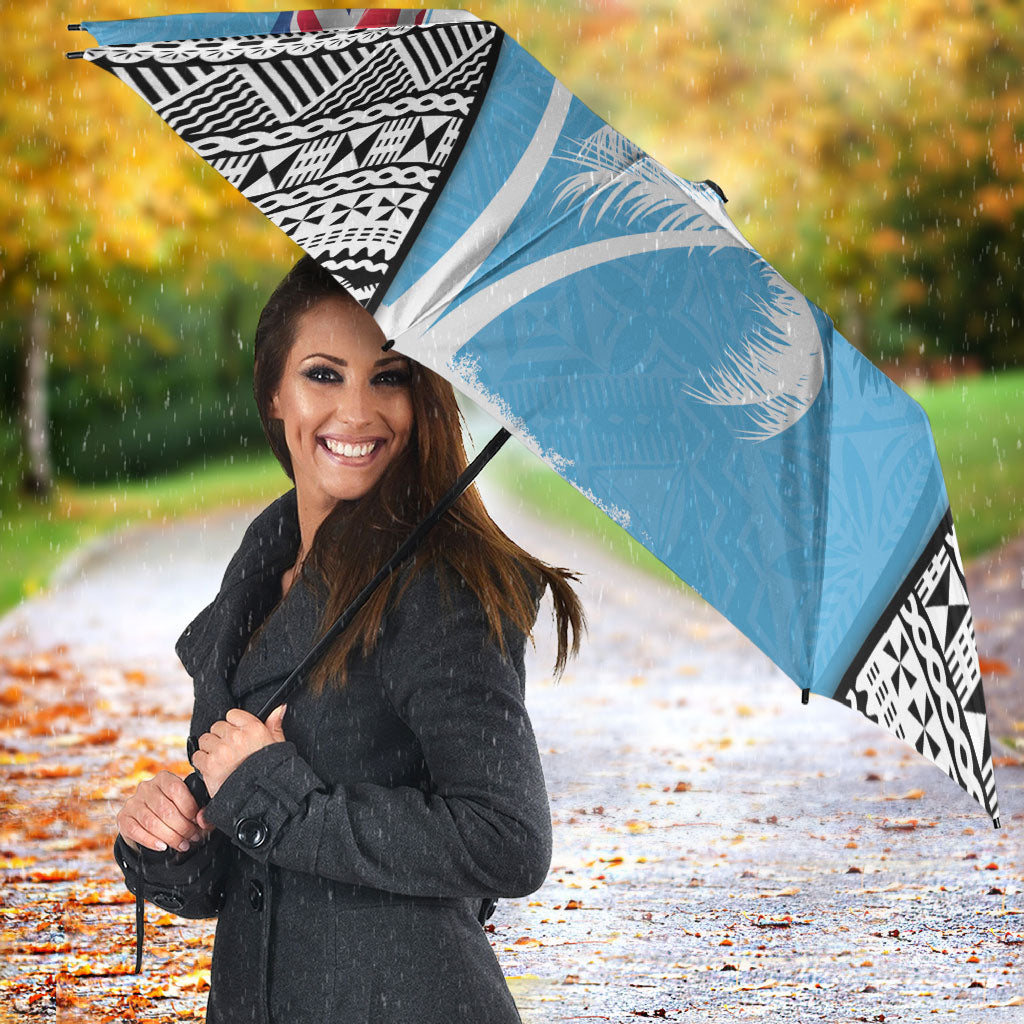 Fiji Day 2026 Umbrella Masi Tapa Pattern With Palm Tree